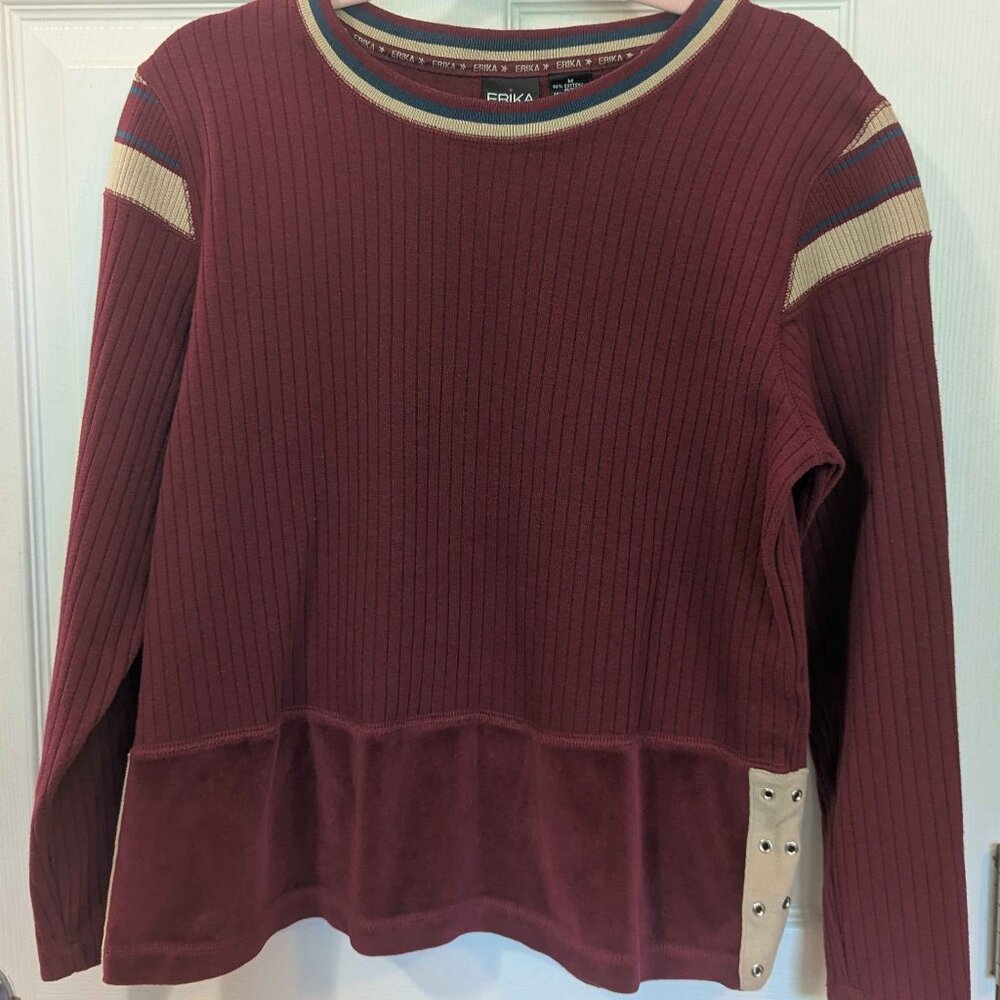 Erika Size Medium Purple Pull-Over Sweater
